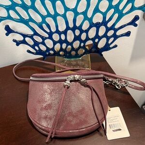 HOBO Plum Graphite Metallic Crossbody Bag